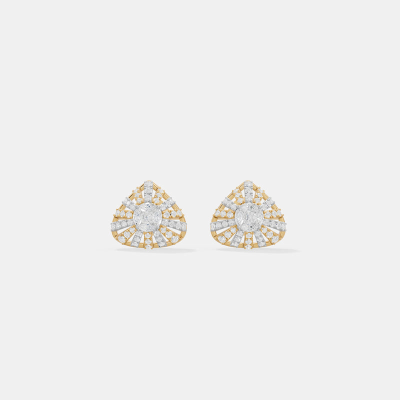 Aurelia Radiant Fan Studs
