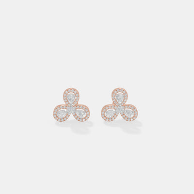 Lumina Triple Halo Studs