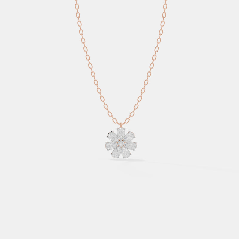 Petal Aura Diamond Pendant